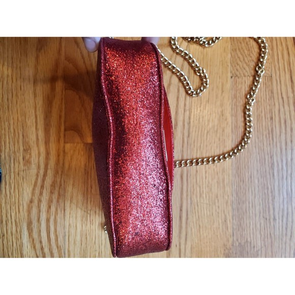 Jimmy Choo Parfums Red Sparkly Purse With Chain Strap - Picture 4 of 11